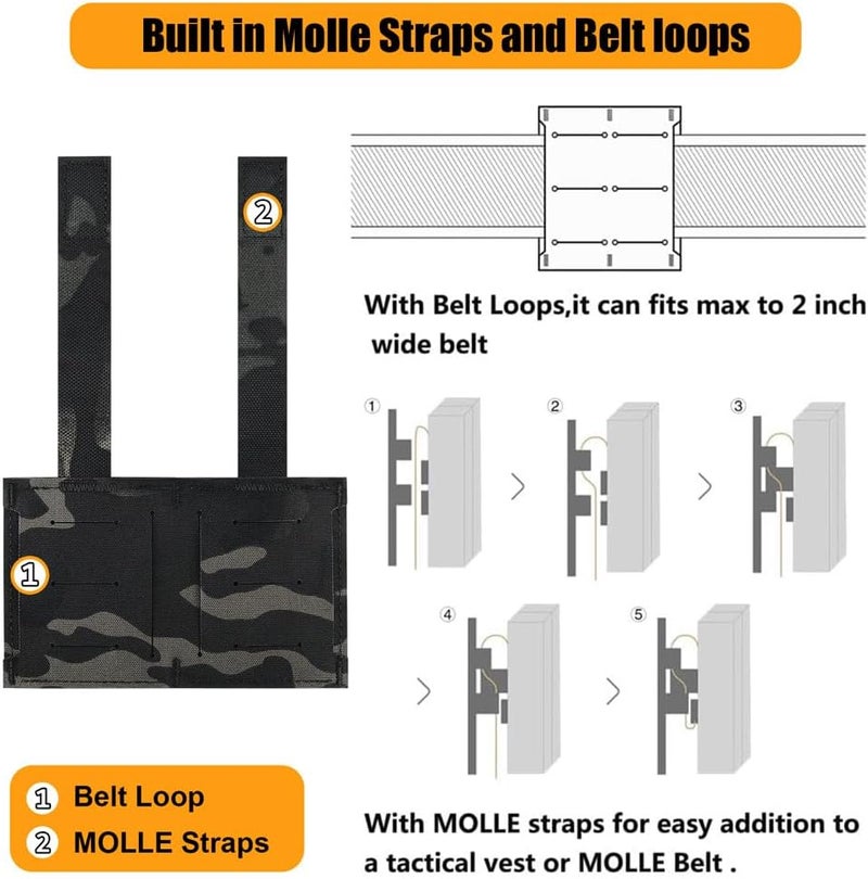 KRYDEX 5.56 Magazine Pouch,MOLLE Mag Holder with Quick Release Magazine Pouch Insert - Image 4